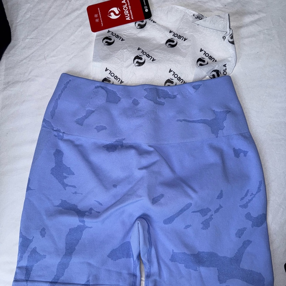 Lavender Biker Shorts with Supportive Waistband